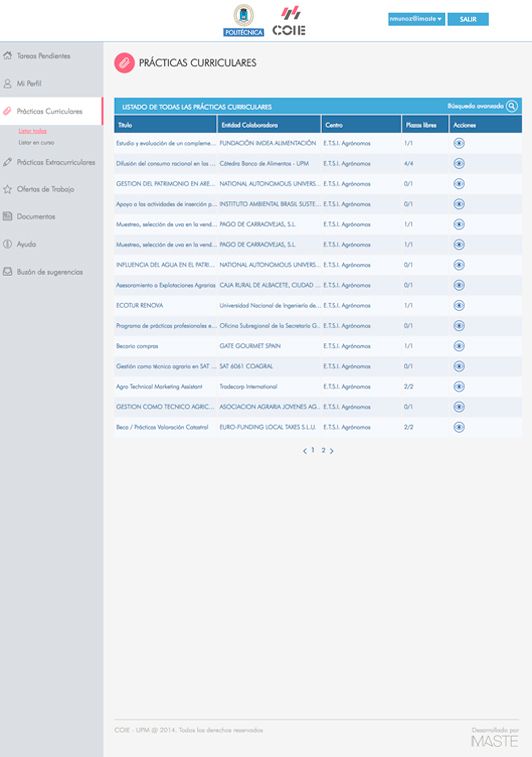 COIE UPM - Portal de prácticas 2