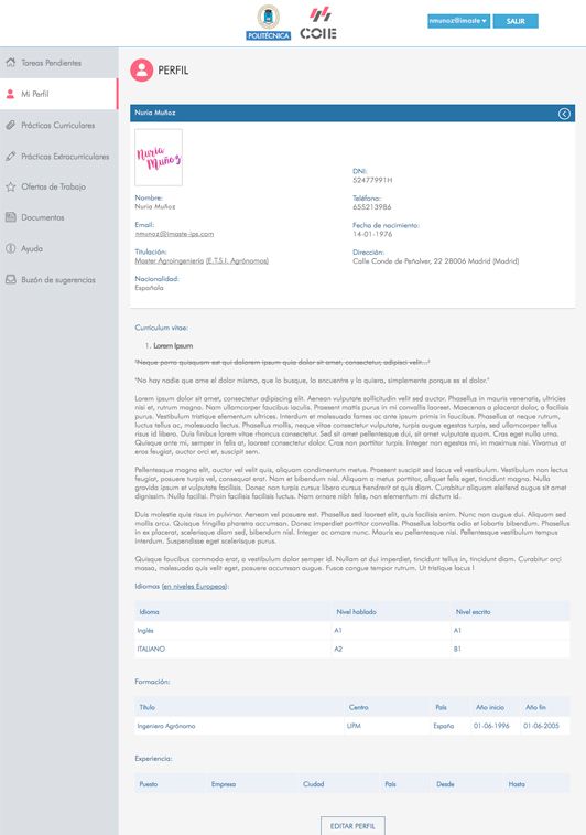 COIE UPM - Portal de prácticas 3