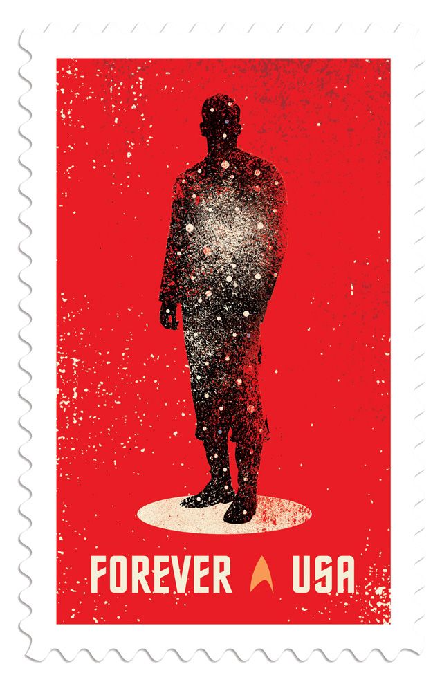 Sellos postales para celebrar el 50 aniversario Star Trek 1