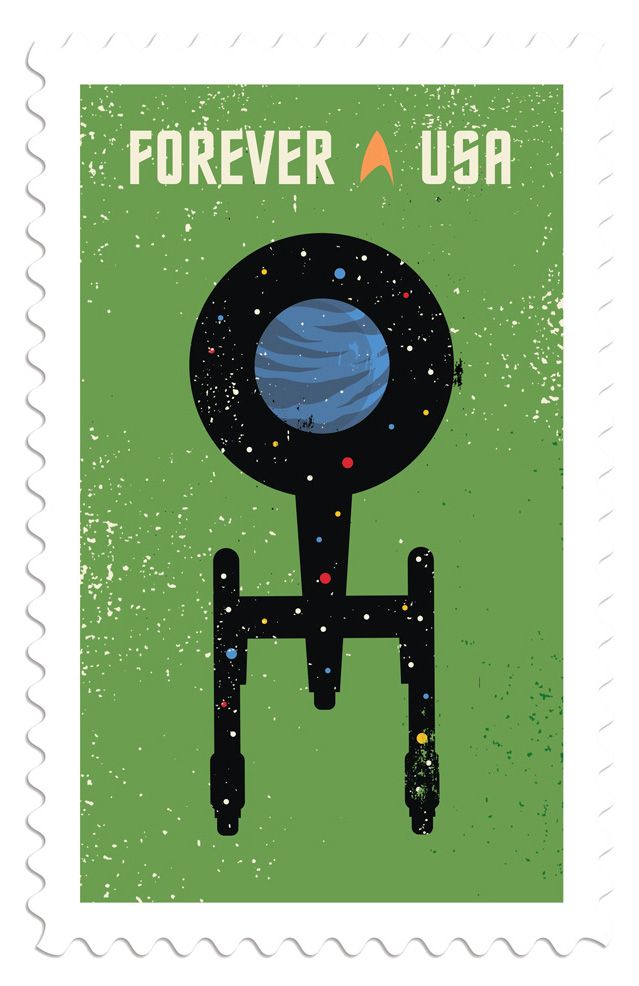 Sellos postales para celebrar el 50 aniversario Star Trek 4