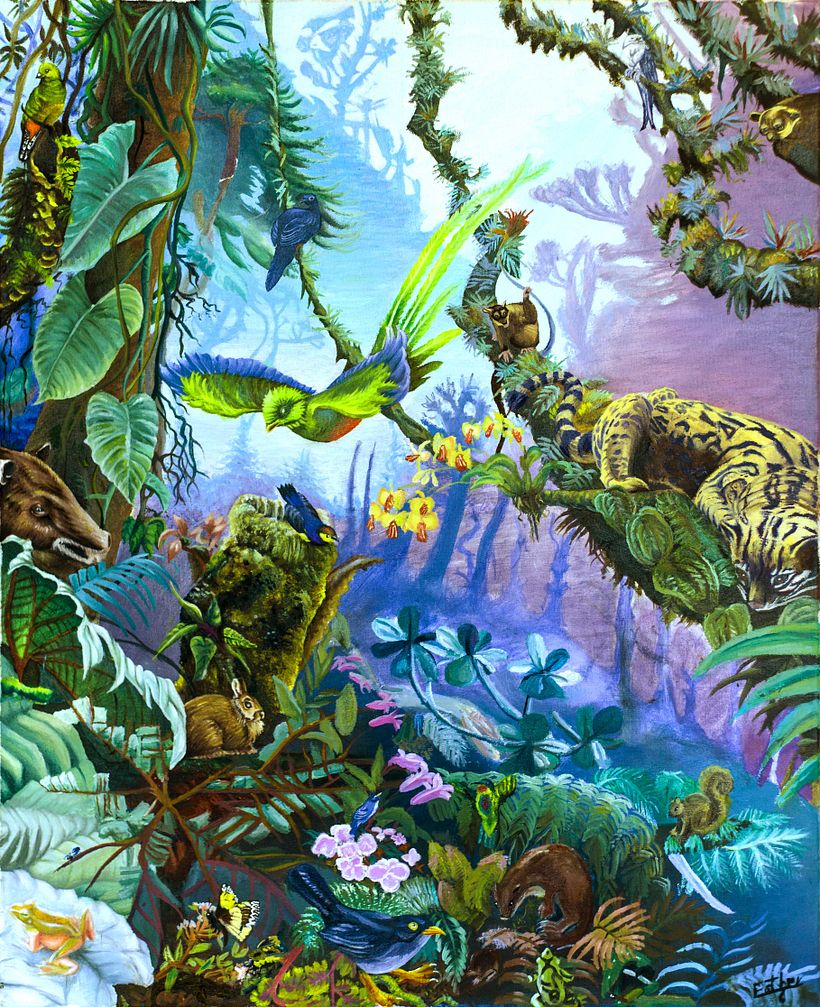 Selva tropical de Guatemala (óleo sobre lienzo) 1