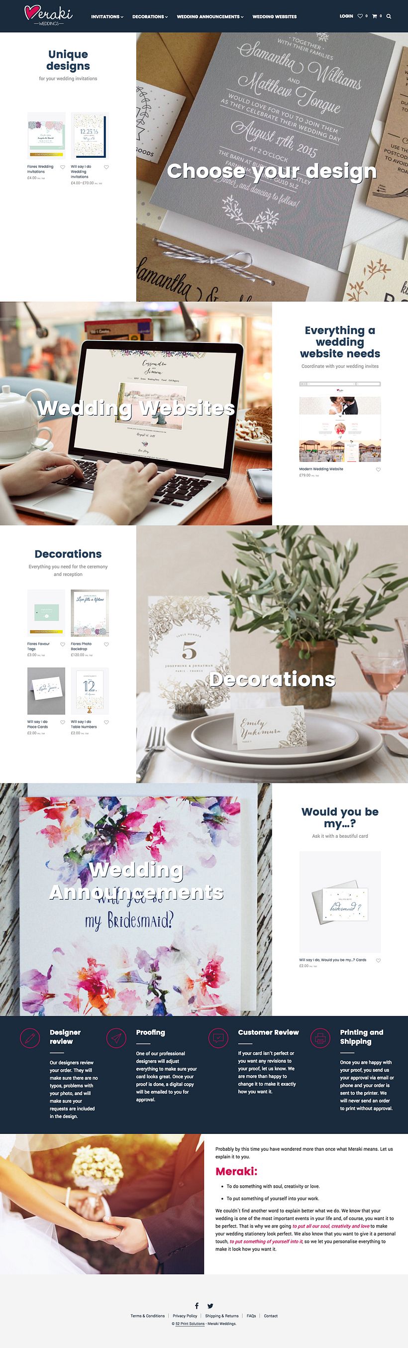 Meraki Weddings, diseño web -1
