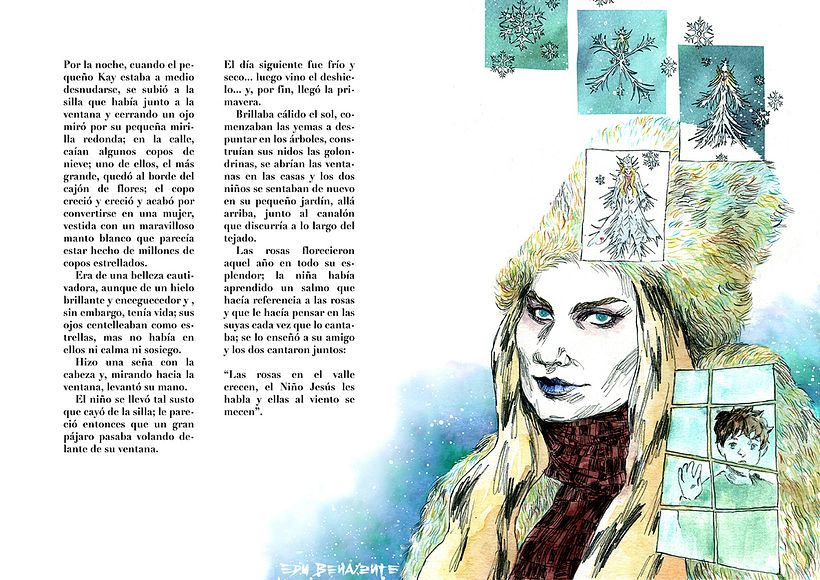 La Reina de las Nieves - Ilustrasi tradisional