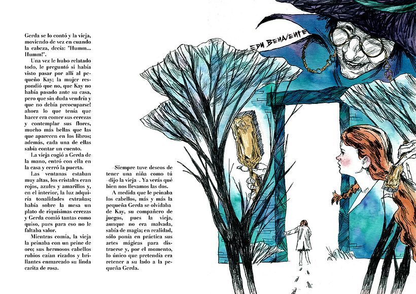 La Reina de las Nieves - Ilustrasi tradisional