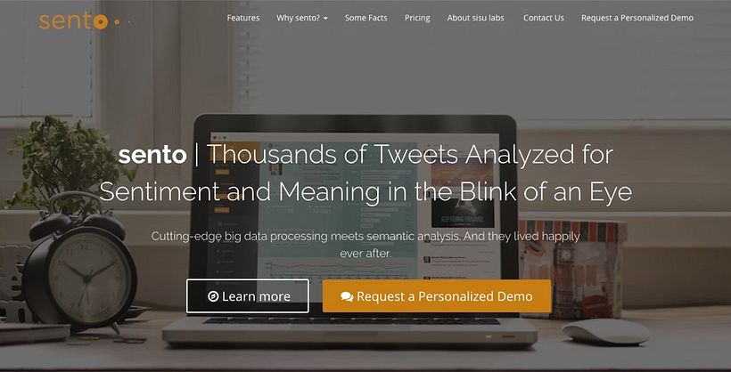 sento. SaaS website redesign 1
