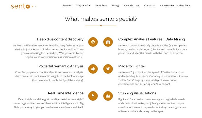 sento. SaaS website redesign 2