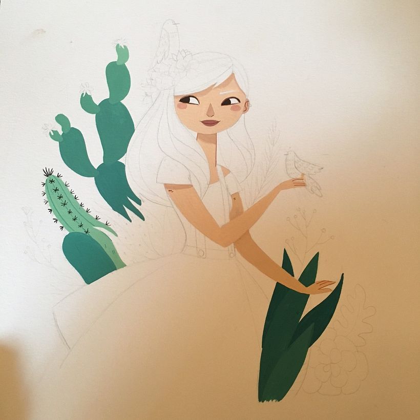 Cactus and Birds 3