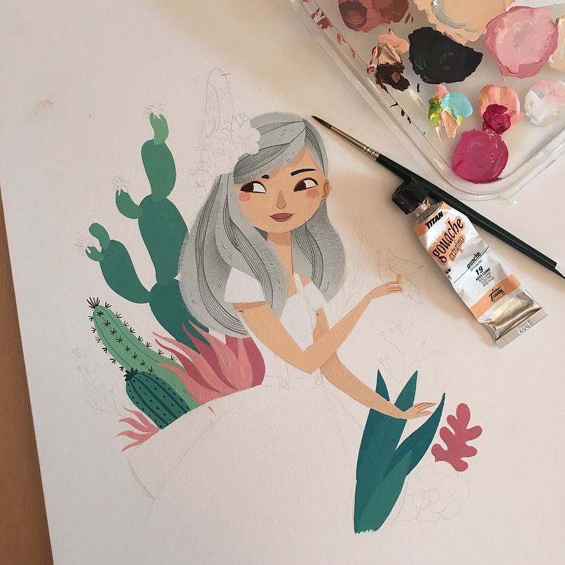 Cactus and Birds 4