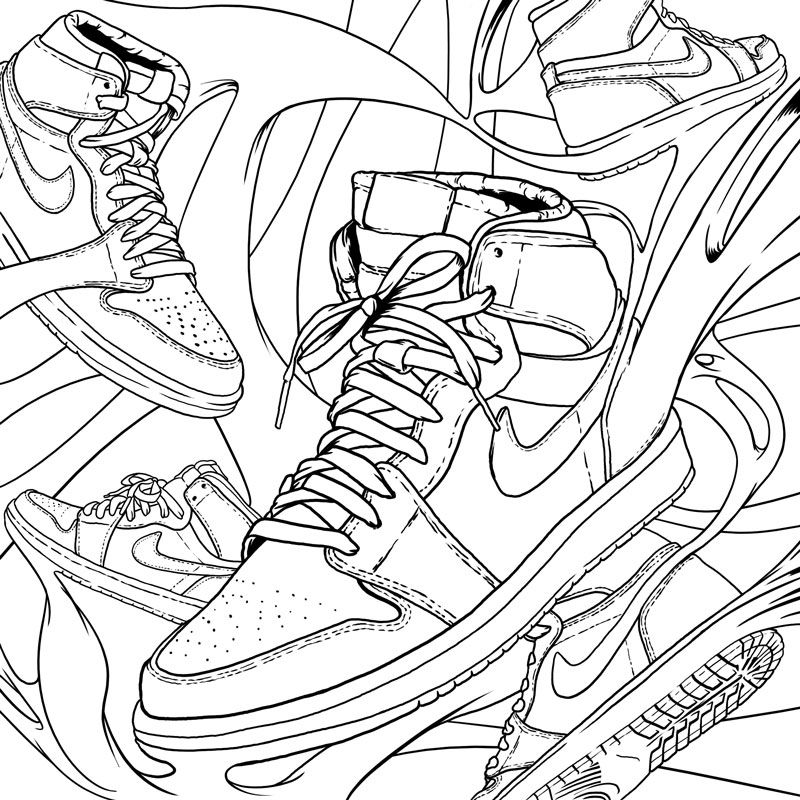 Ilustración basada en las Air Jordan 1 Retro High OG "Banned" 2