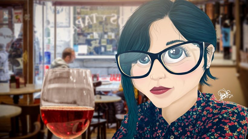 Wine time. Ilustración digital y fotomontaje.  -1