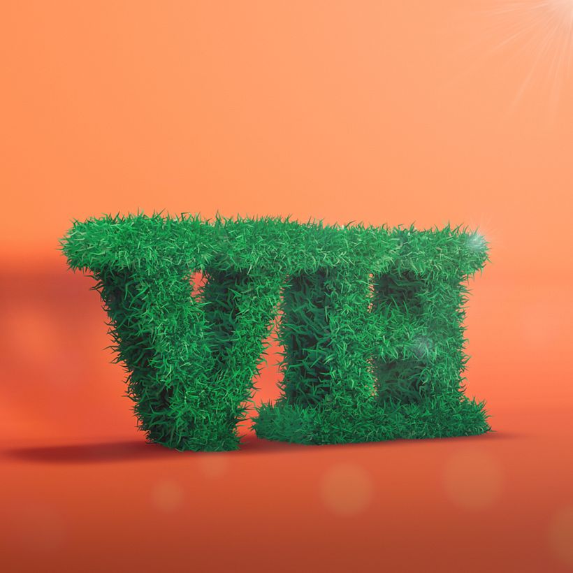 Lettering 3D, "VH" -1