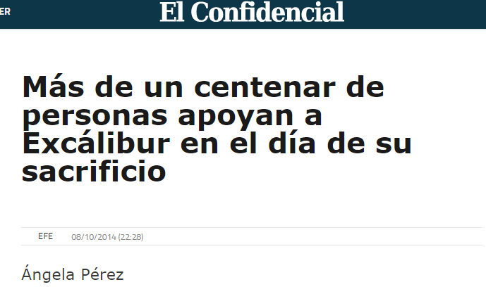 Crónica para EFE: Más de un centenar de personas apoyan a Excálibur -1