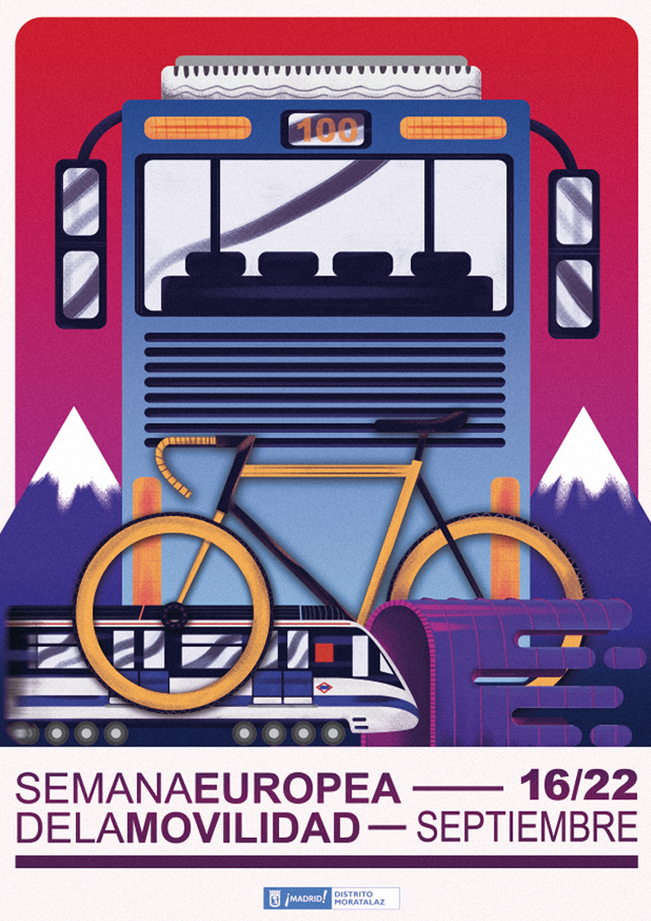 Cartel para la semana europea de la movilidad - Moratalaz 0