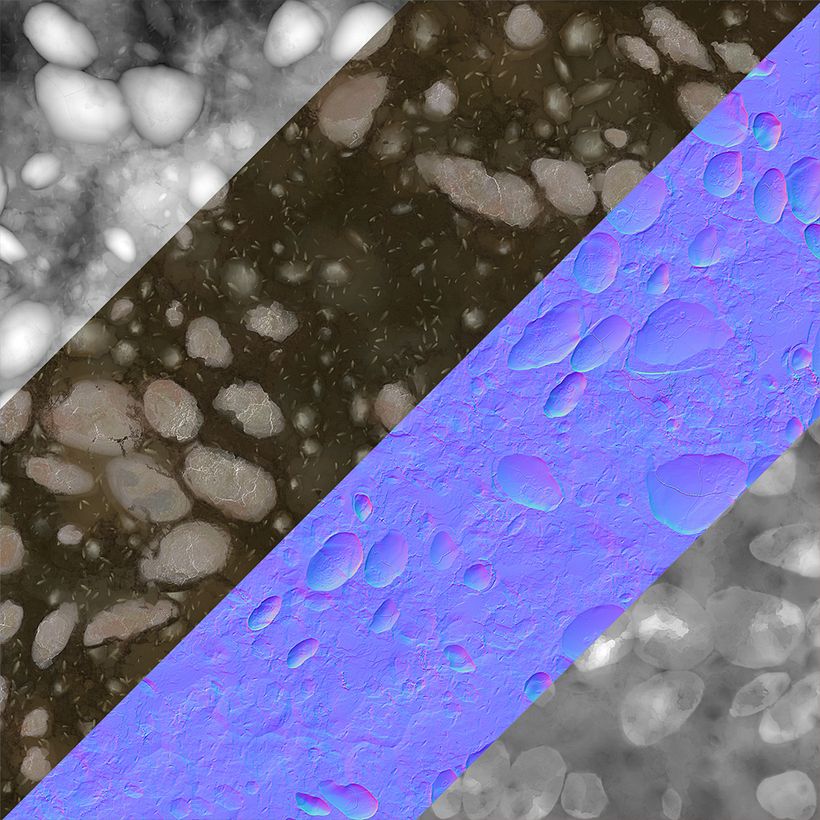 PBR Procedural Mud & Pebbles 2