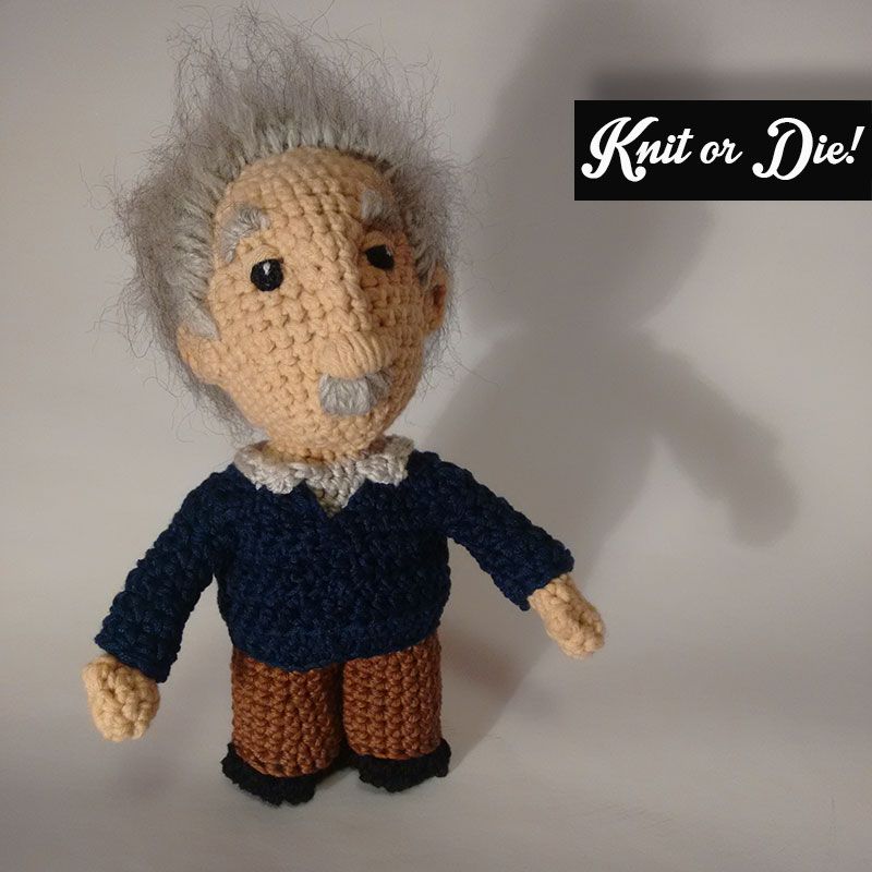 Albert Einsten tejido (amigurumi) 1