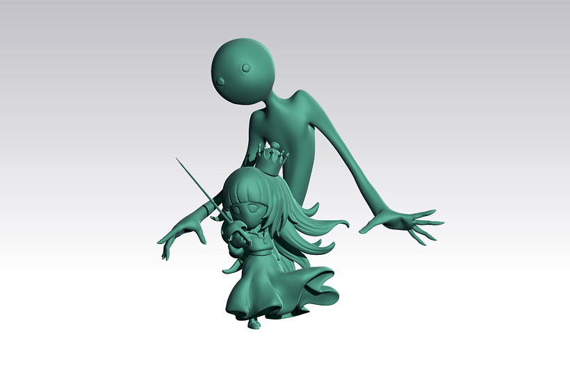 Deemo and the girl scupt 0