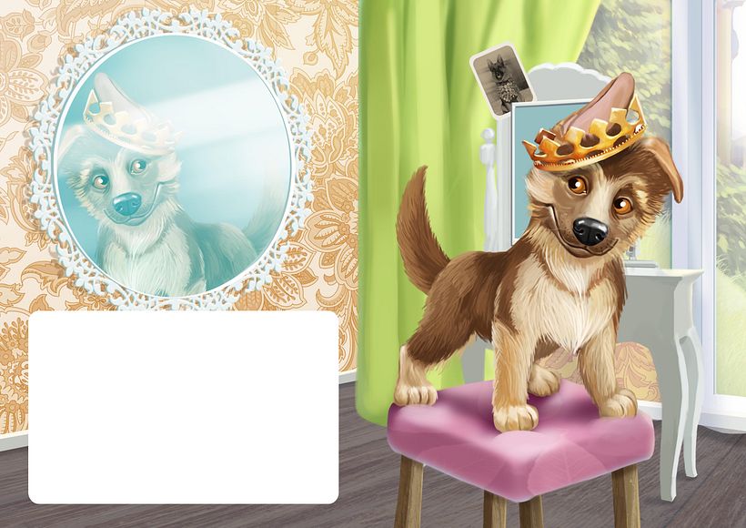 Ilustraciones para el libro de niños "yo soy perro el pastor" 0