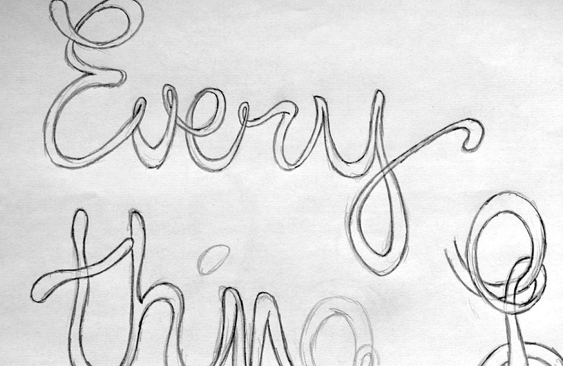 Everything will flow lettering 1