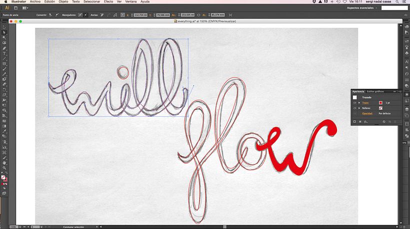 Everything will flow lettering 3