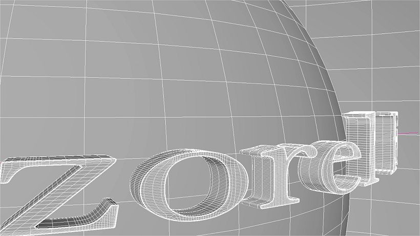 Práctica logo 3D estilo universal animado. Render con VRay 1