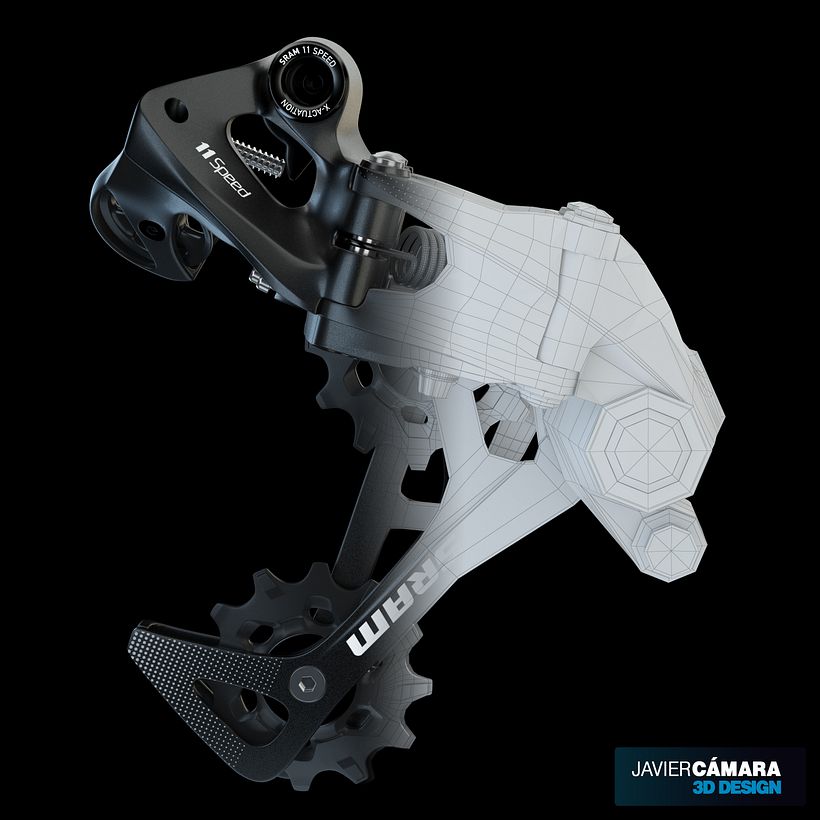 3D - SRAM X01 Rear Derailleur 11-Speed 4