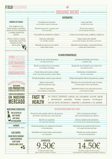 Feeld Organic restaurant set 8