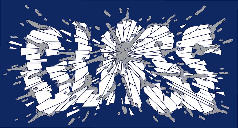 GLASS - Lettering - Crystal effect  0