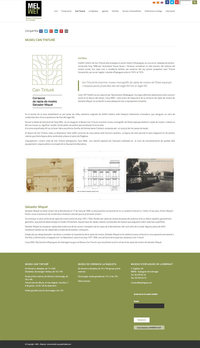 Museus d'Eslugues de Llobregat  | Website 2