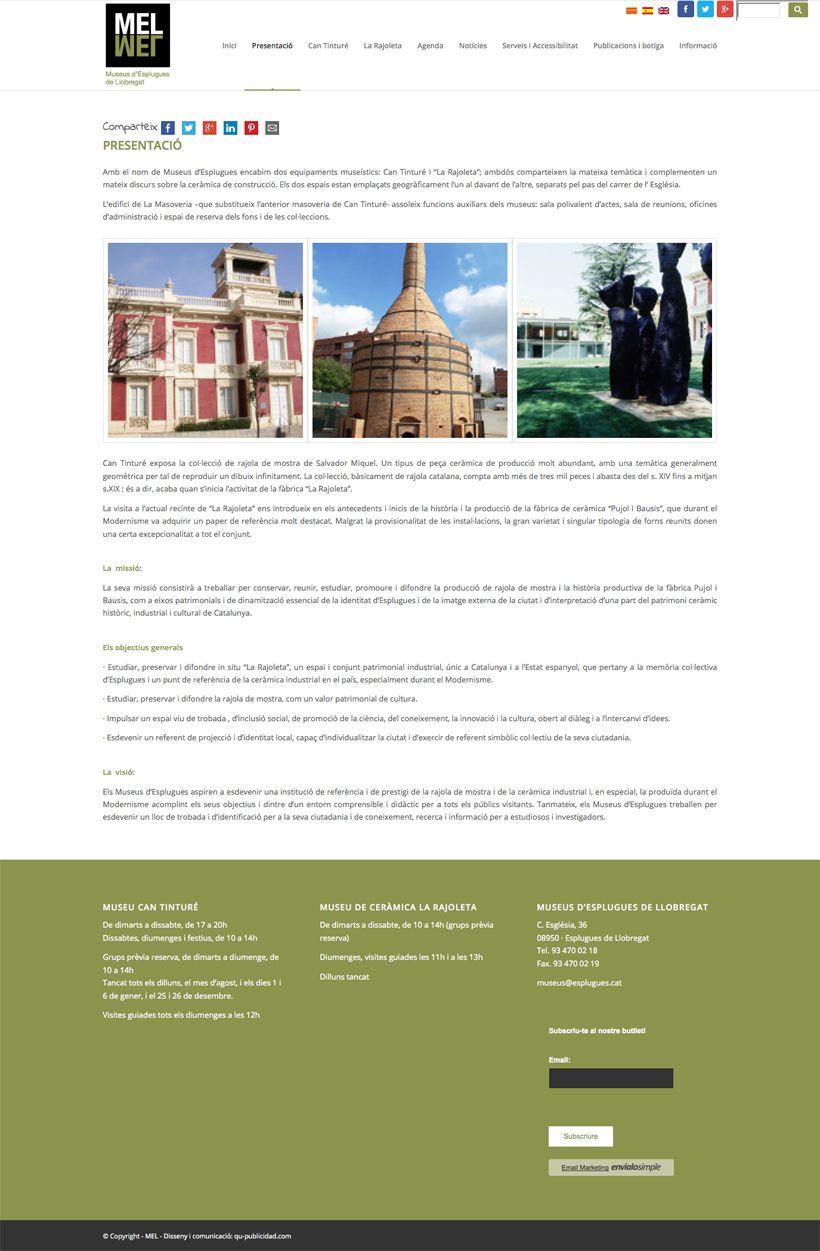 Museus d'Eslugues de Llobregat  | Website 3