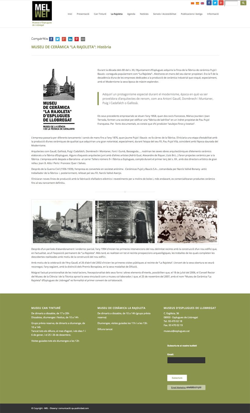 Museus d'Eslugues de Llobregat  | Website 5