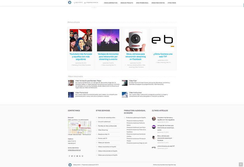 Diseño página web - Videocontent  1