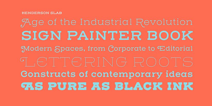 Érase una vez... la tipografía Henderson Slab 13
