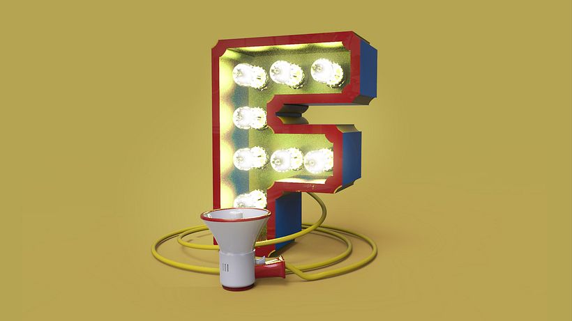 Alfabeto typografico en 3D 6