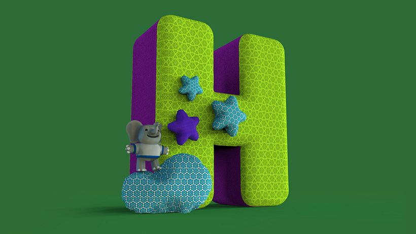 Alfabeto typografico en 3D 8