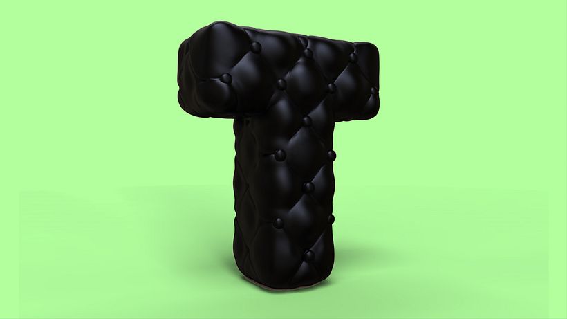 Alfabeto typografico en 3D 20