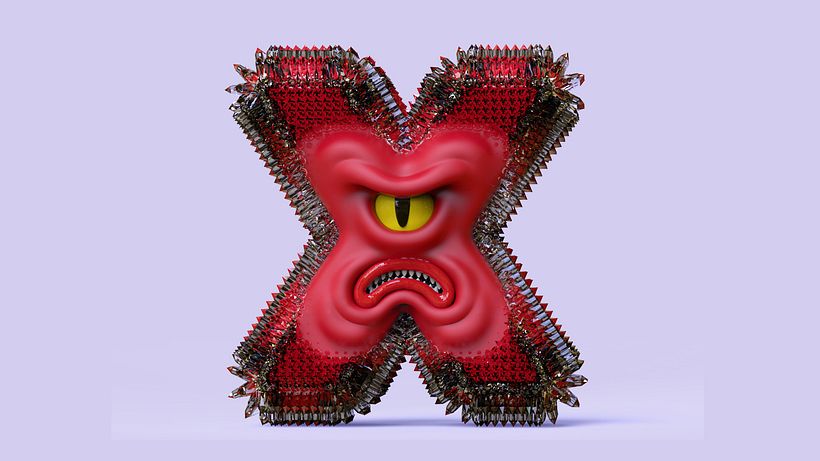 Alfabeto typografico en 3D 24