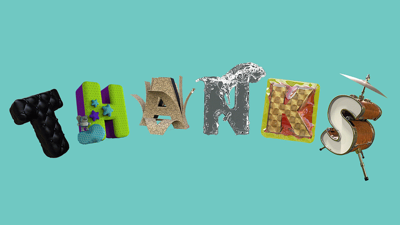 Alfabeto typografico en 3D 27