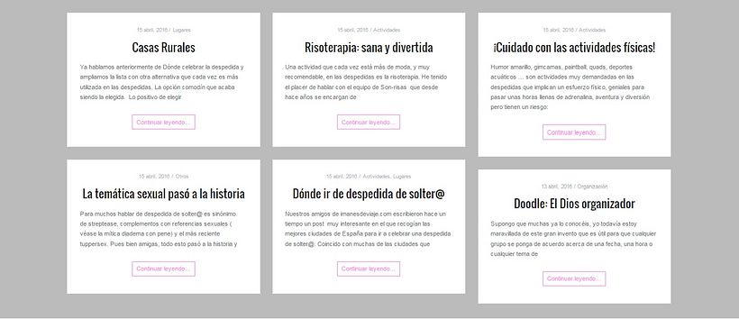 Web Desespedida de Soltera - Wordpress 1