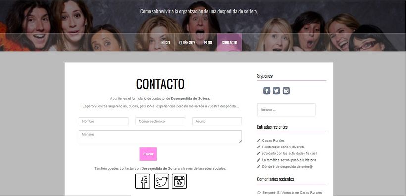 Web Desespedida de Soltera - Wordpress 3