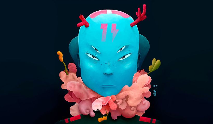 Microbians crea seres de otro planeta con Procreate 1