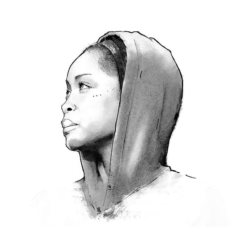 Erykah Badu | Mi Proyecto del curso: Retrato ilustrado con Photoshop 2