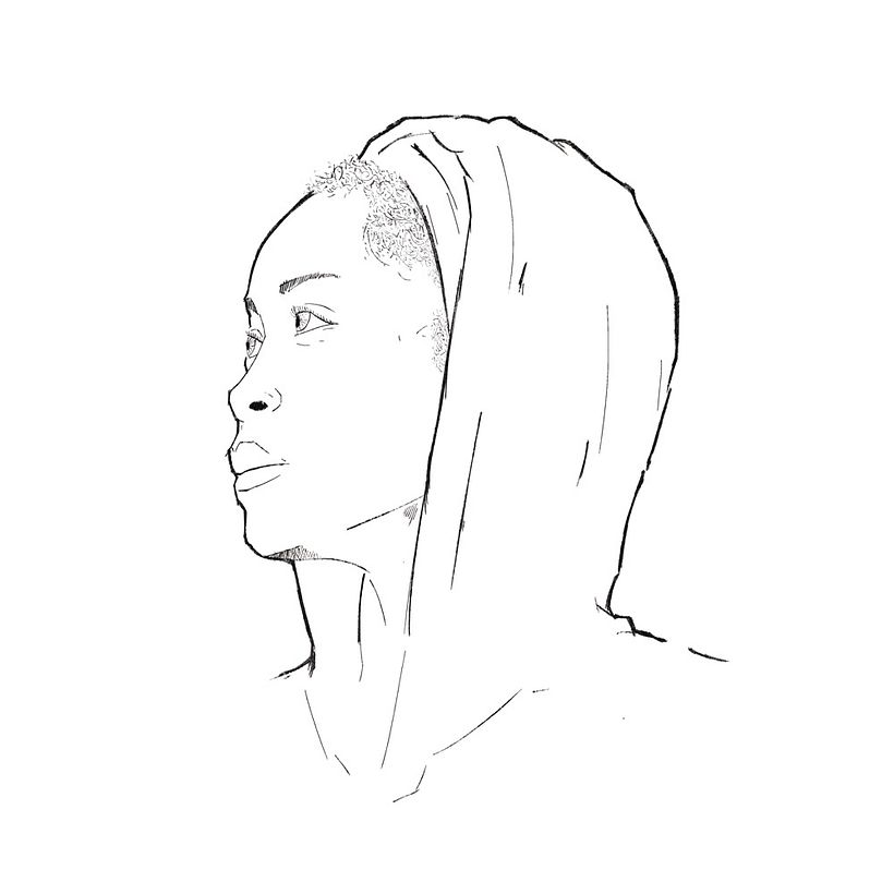 Erykah Badu | Mi Proyecto del curso: Retrato ilustrado con Photoshop 3