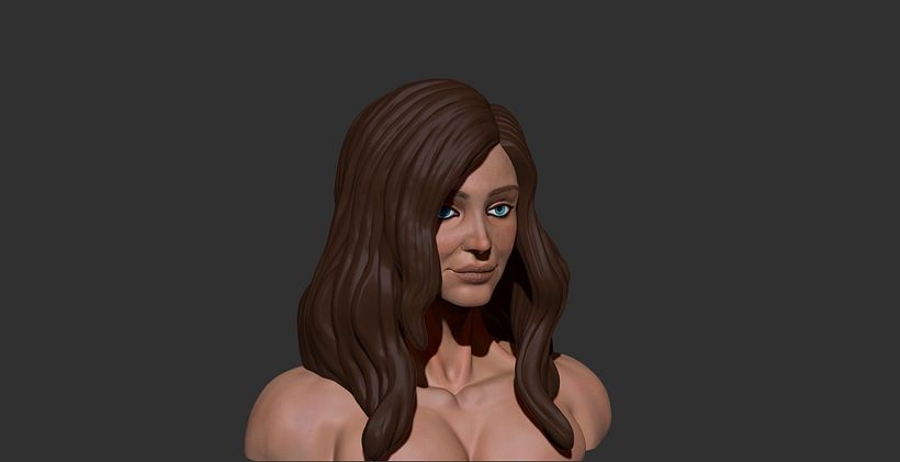 Esculpido y textura del Busto de mujer 1