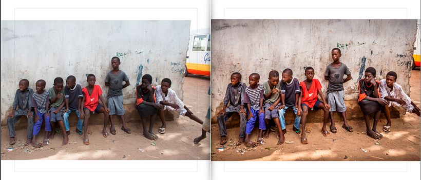 LIBRO.  ANTES y DESPUÉS.    Fotos de Gambia. Curso Revelado LIGHTROOM 4