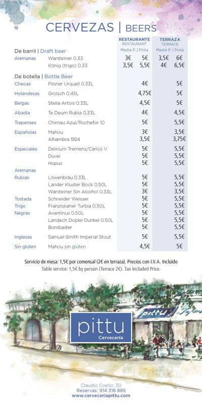 Carta/Menú Cervecería Pittu 4