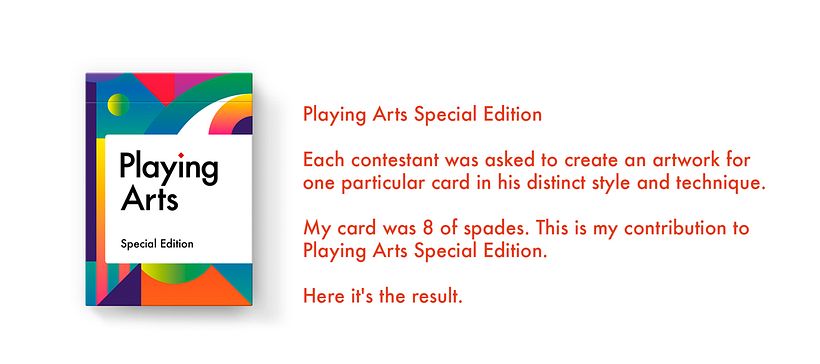Playing Arts - 8 of Spades ♠ - Traditional illustration