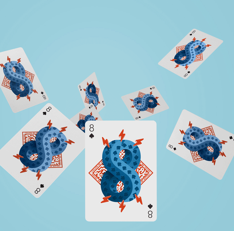 Playing Arts - 8 of Spades ♠ - Traditional illustration