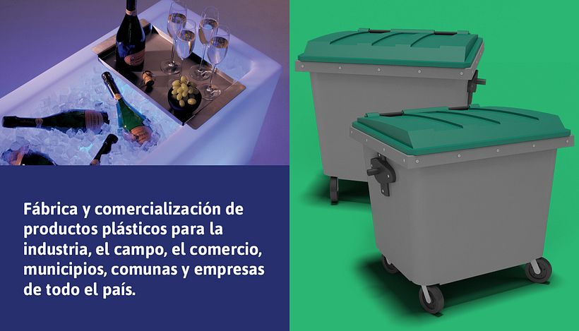 Rediseño de imagen para FVM una empresa dedicada a la fabricación y comercialización de productos plásticos para la industria, el campo, el comercio, municipios, comunas y empresas. 3