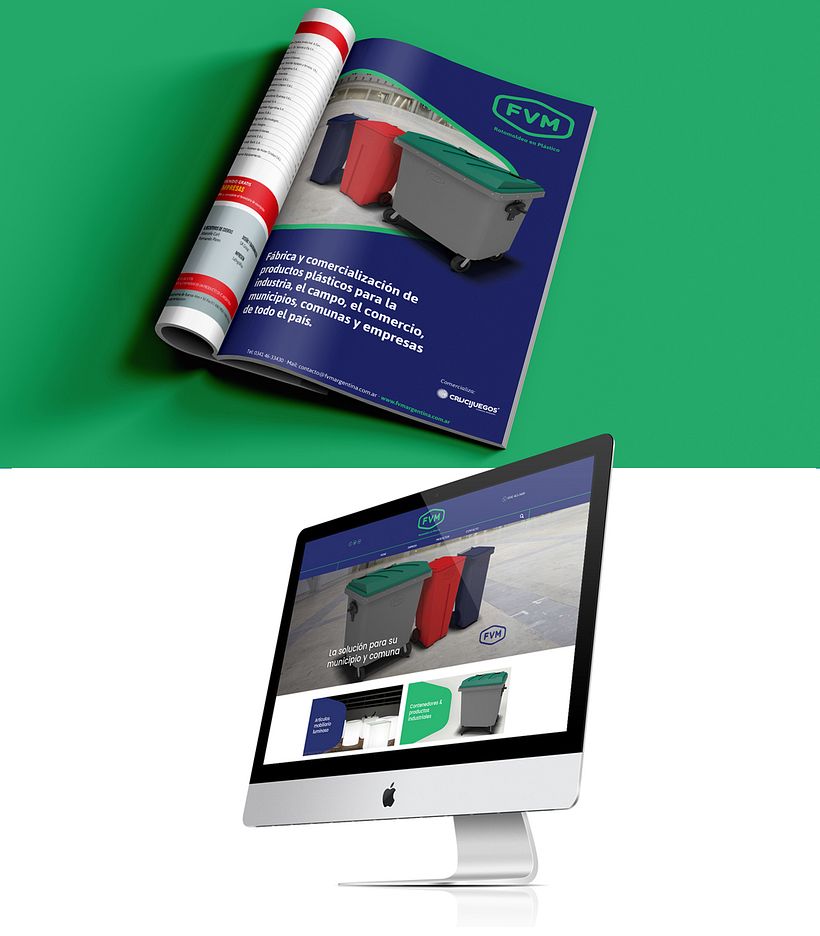 Rediseño de imagen para FVM una empresa dedicada a la fabricación y comercialización de productos plásticos para la industria, el campo, el comercio, municipios, comunas y empresas. 7