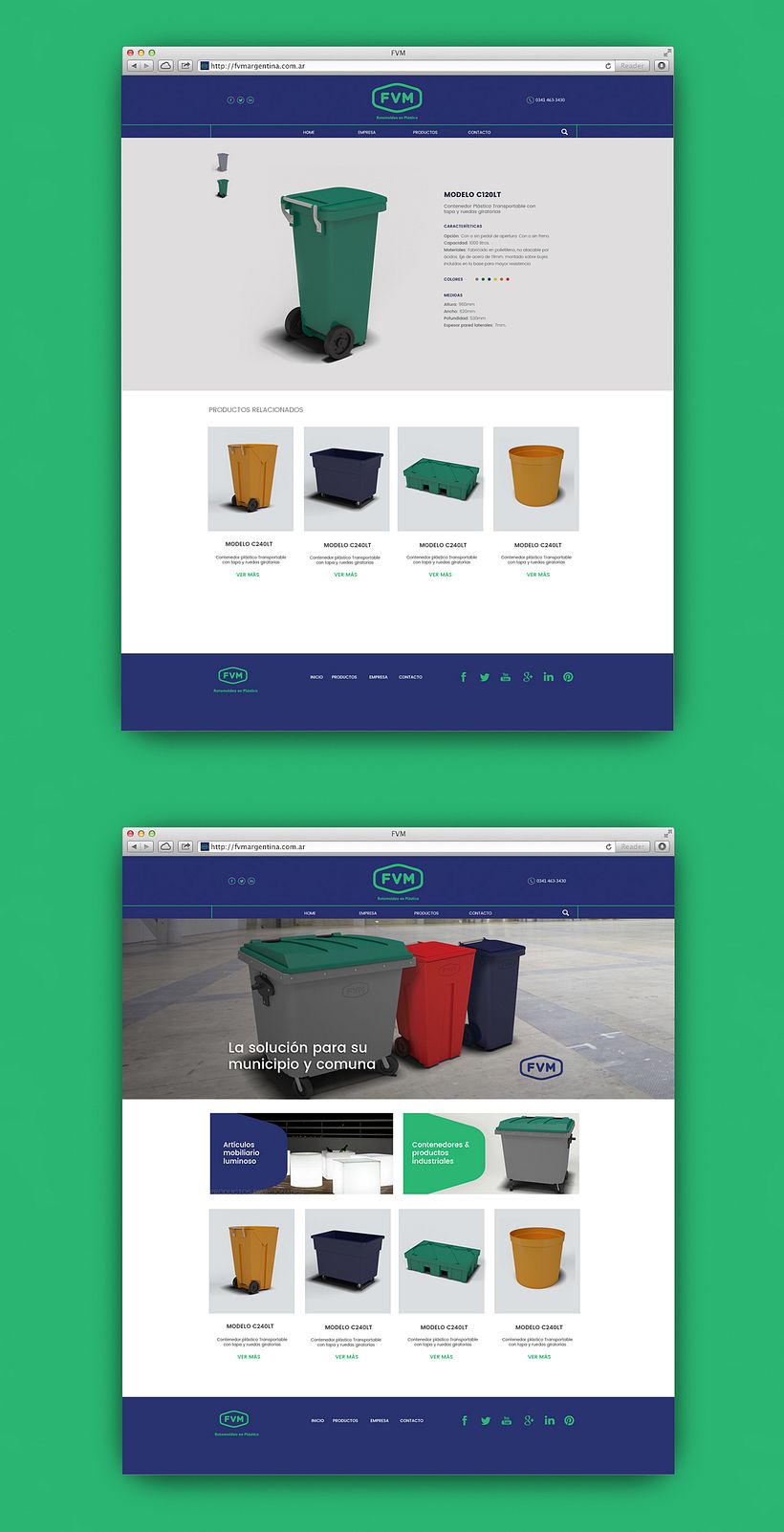 Rediseño de imagen para FVM una empresa dedicada a la fabricación y comercialización de productos plásticos para la industria, el campo, el comercio, municipios, comunas y empresas. 9